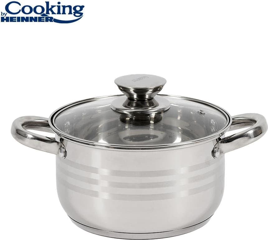 Puodas nerūdijančio plieno su teflono danga 3.6L 20x12.5cm HR-JX-S20 HEINNER