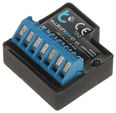 DVIGUBAS SUMANUS JUNGIKLIS SWITCHBOX-D/BLEBOX Wi-Fi, 230 V AC