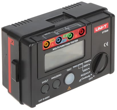 IZOLIACIJOS VARŽOS MATUOKLIS + TESTERIS RCD UT-526 UNI-T