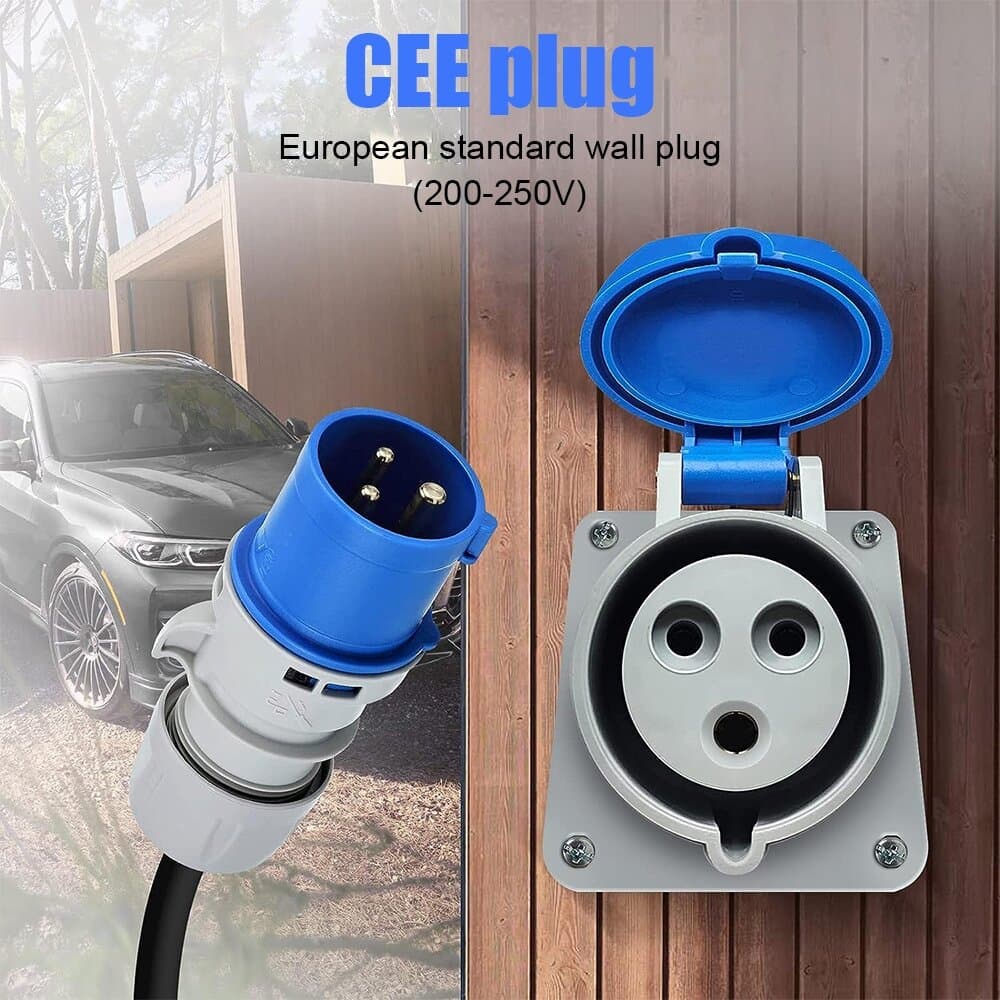 EV Įkroviklis nešiojamas 3.6kW 16A EVFUEL Type 2