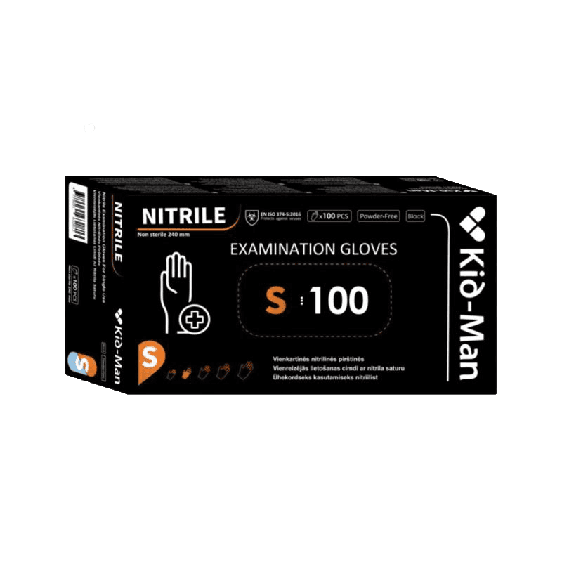 Vienkartinės pirštinės nitrilinės KID MAN