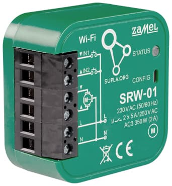 IŠMANUSIS ROLETŲ VALDIKLIS SRW-01 Wi-Fi 230 V AC ZAMEL