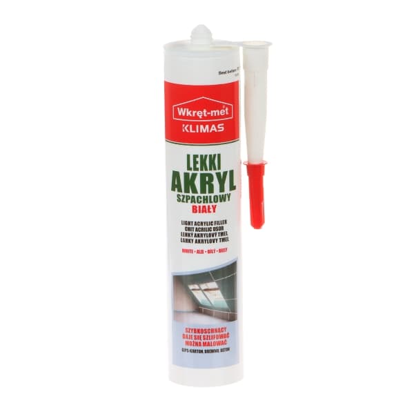 LENGVAS AKRILO UŽPILDAS UAL-310 UŽTAISAS 310 ml BALTA WKRĘT-MET KLIMAS