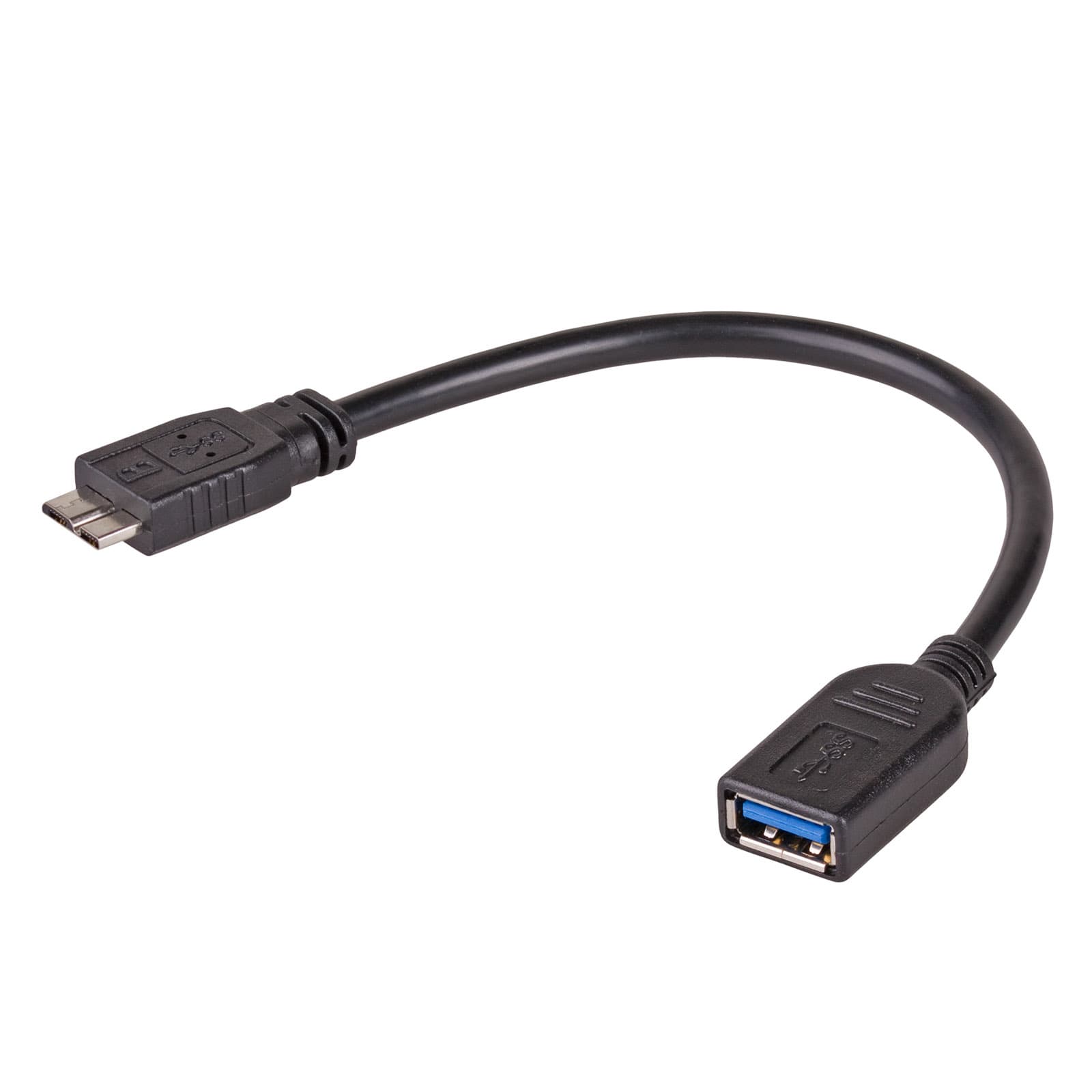 Adapteris su kabeliu Akyga AK- AD-30 USB A 3.0 (f) / mikro USB 3.0 (m) OTG 15cm