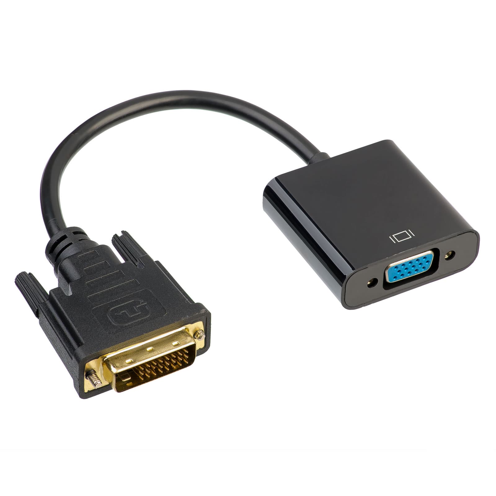 Konverteris su kabeliu Akyga AK- AD-50 DVI 24 + 1 pin (m) / VGA (f) 15cm