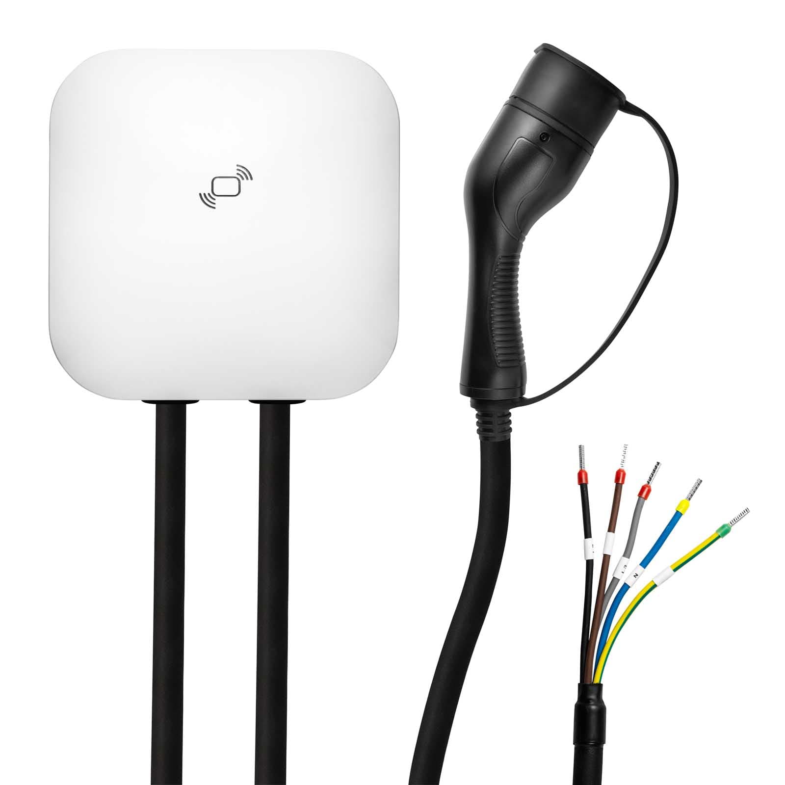 Kraustymo stotis elektromobiliams Wallbox Akyga AK- EC-21 Type2 Q2QQ 16A 11kW Q5m - naudojama