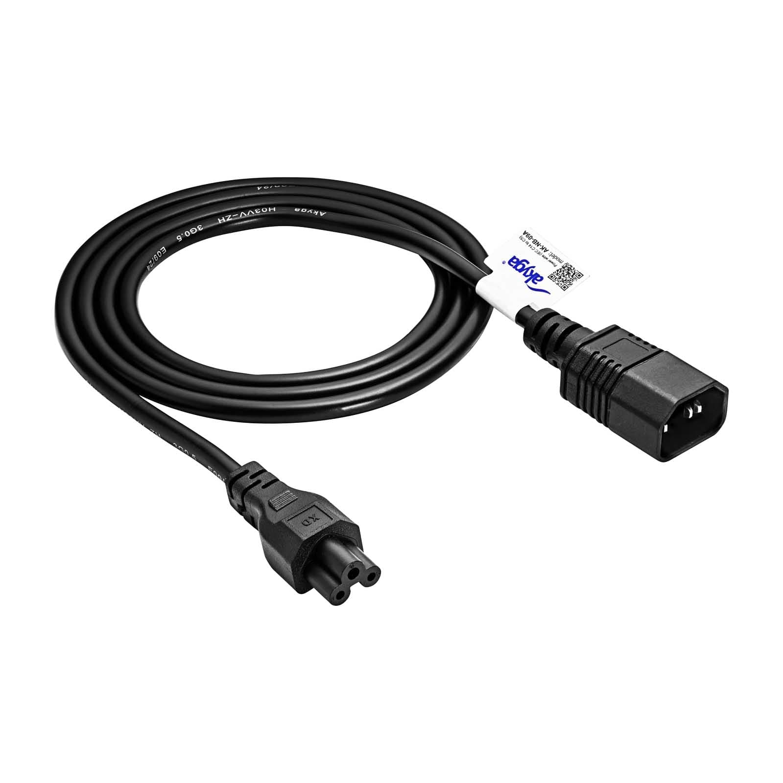 Dobilų galios kabelis Akyga AK- NB-09A CCA 3x0.5mm ² IEC C5 / IEC C14 1.5 m