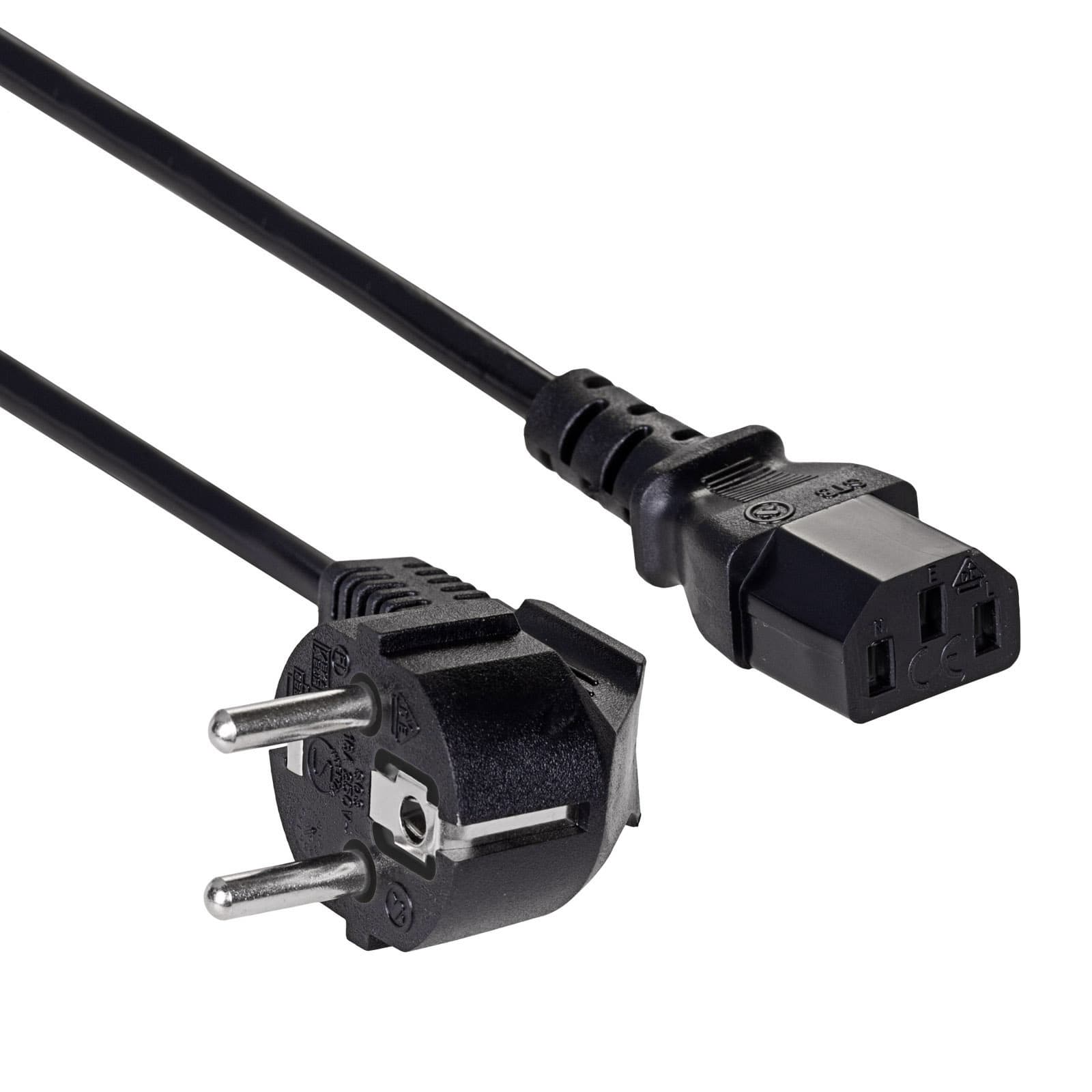 Power Cable Akyga AK-PC-01C CU 3x0.75mm² CEE 7/7 / IEC C13 1.5 m