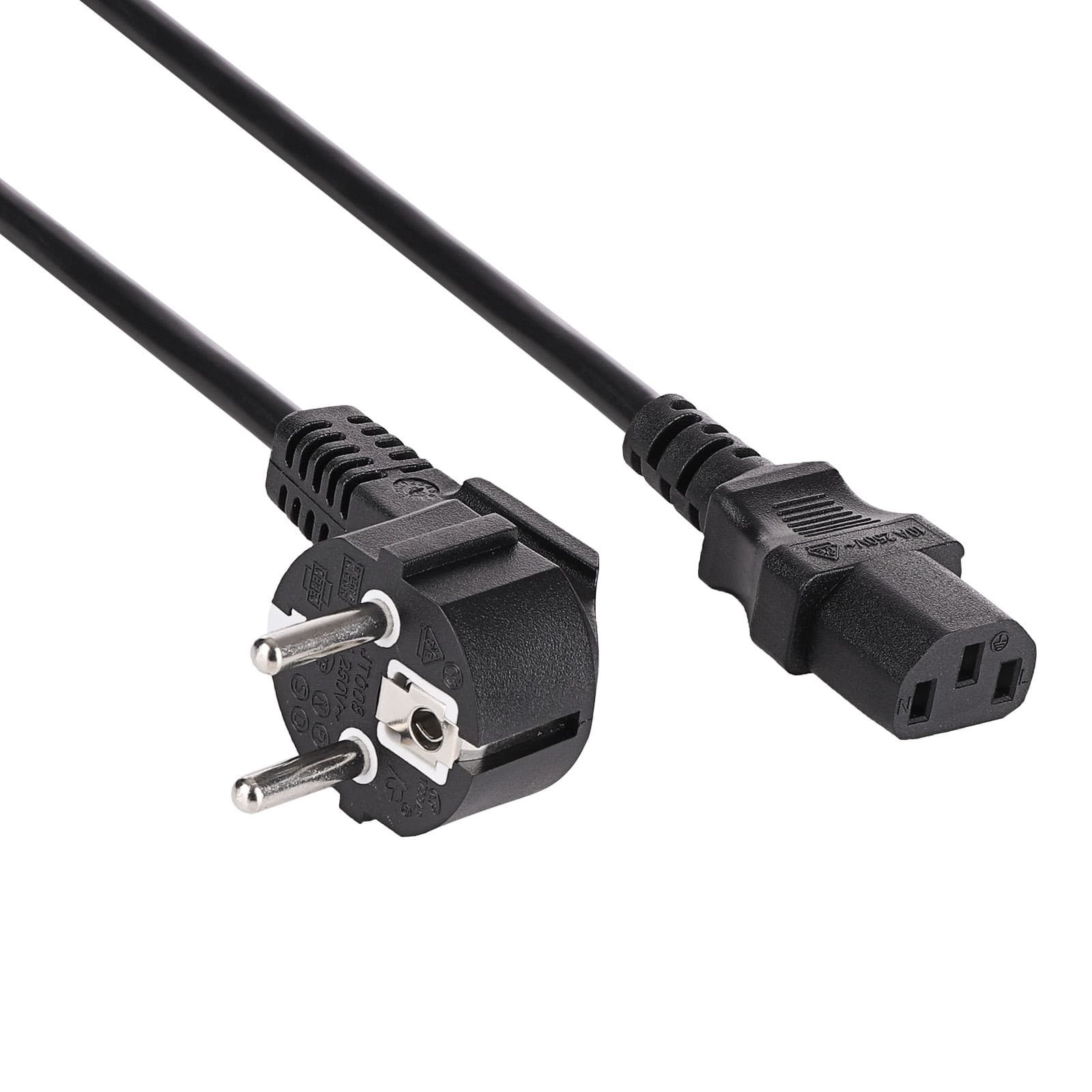 Power Cable Akyga AK-PC-06S CU 3x1.5mm2 CEE 7/7 / IEC C13 3m