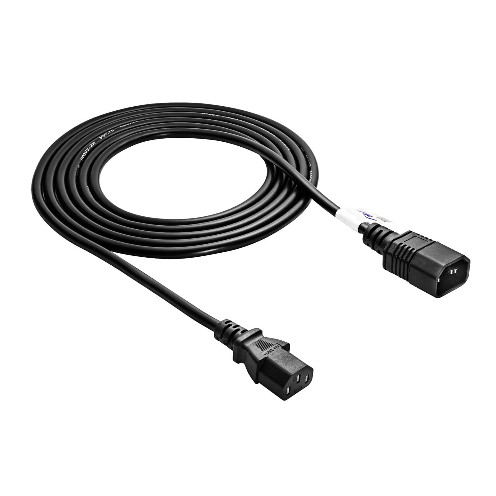 Maitinimo kabelis Akyga AK- PC-07A Pratęsimas CCA 3x0.75mm2 IEC C13 / QC14 3 m