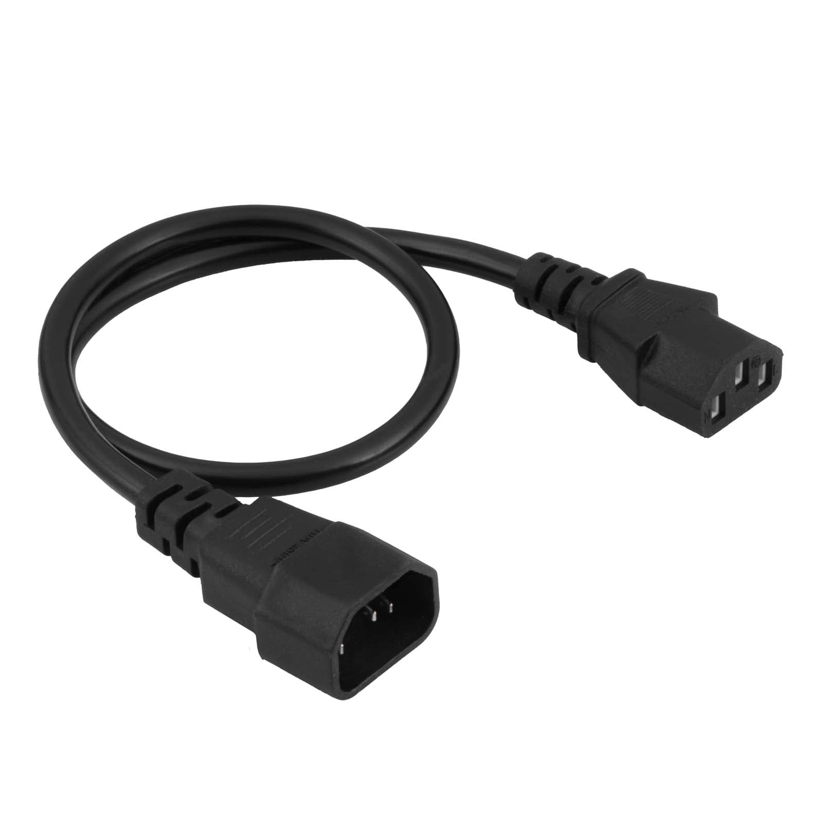 Maitinimo kabelis Akyga AK- PC-14A Pratęsimas CCA 3x0.5mm2 IEC C13 / QC14 0.5m