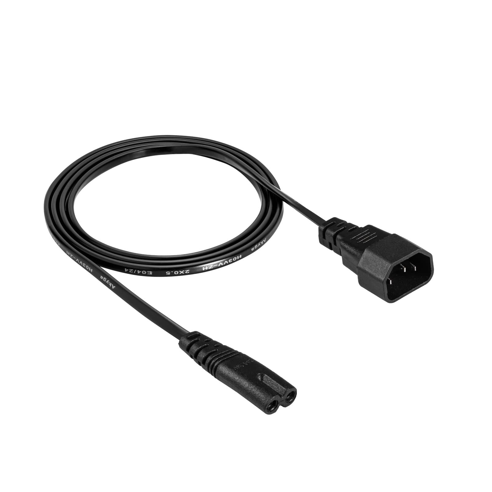 Pailginimo galia kabelis Akyga AK- PC-15A CCA 2x0.5mm ² IEC C7 / IEC C14 1.5m