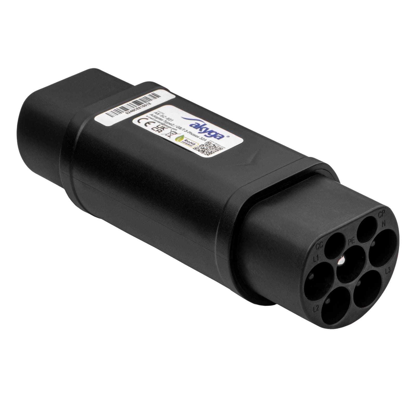 Adapteris elektriniams automobiliams Akyga AK-SC- E21 Type2 GB / T 3phases 32A