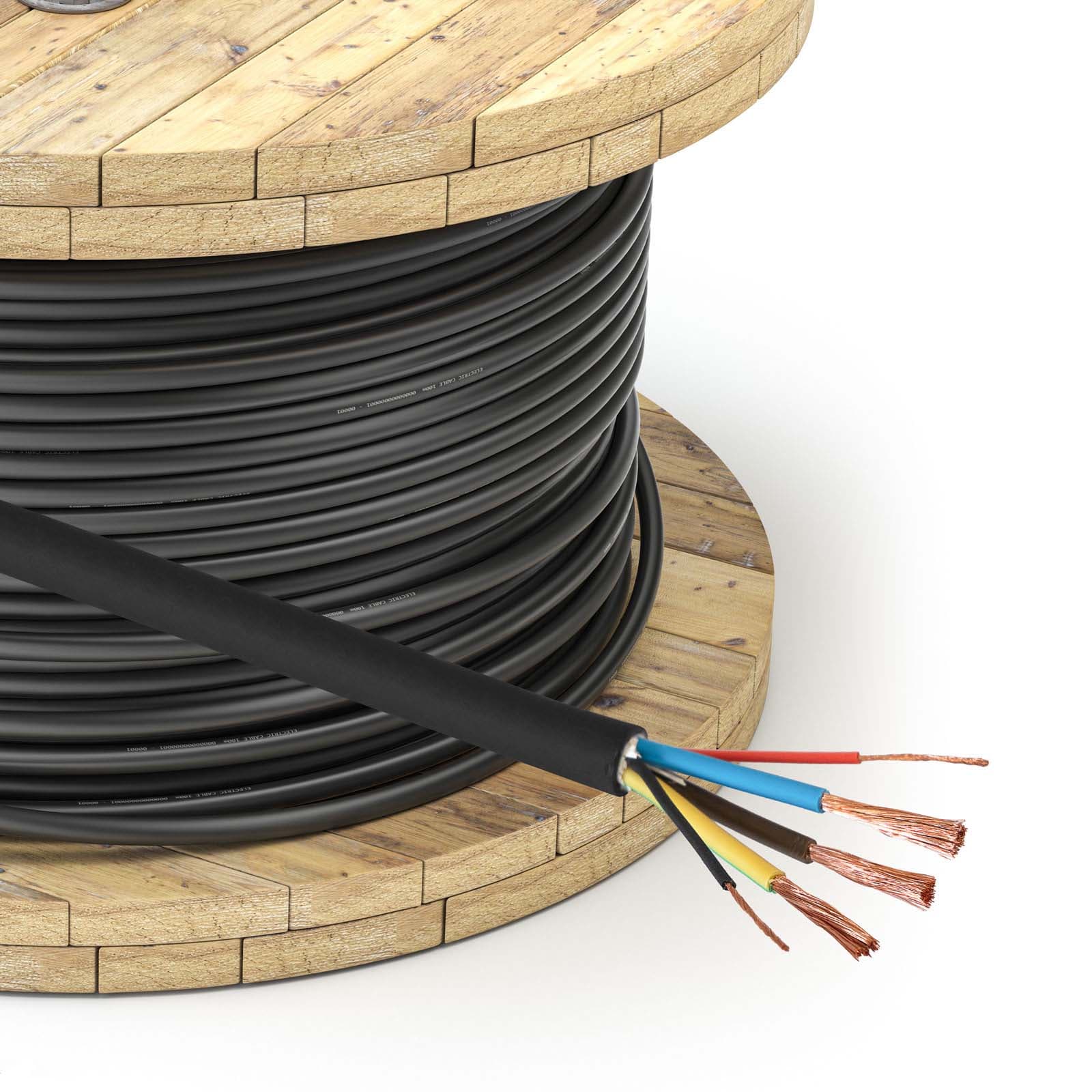 EV galios kabelis Akyga AK-SC- E24 CU 3x6mm ² + 2x0.75mm ² Q1-phase 32A 450/750V per metrą