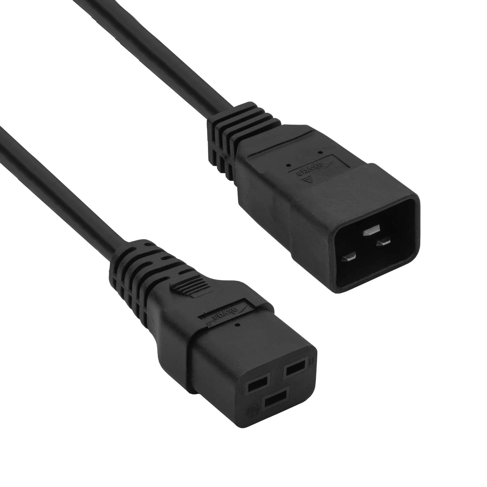Server Extension Power Cable Akyga AK-UP-03S CU 3x1.5mm² IEC C19 / IEC C20 1.8m