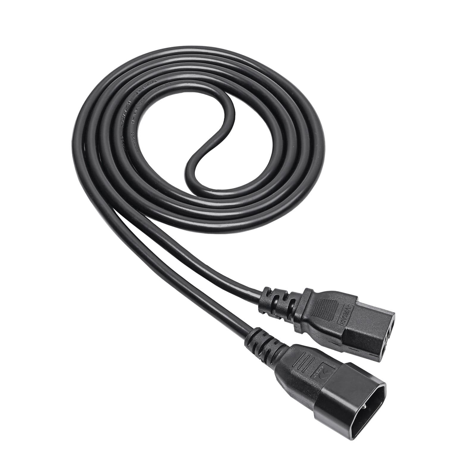 Serverio išplėstinės galios kabelis Agyga AK- UP-06 CU 3x1mm ² IEC C14 / IEC C15 1.8 m