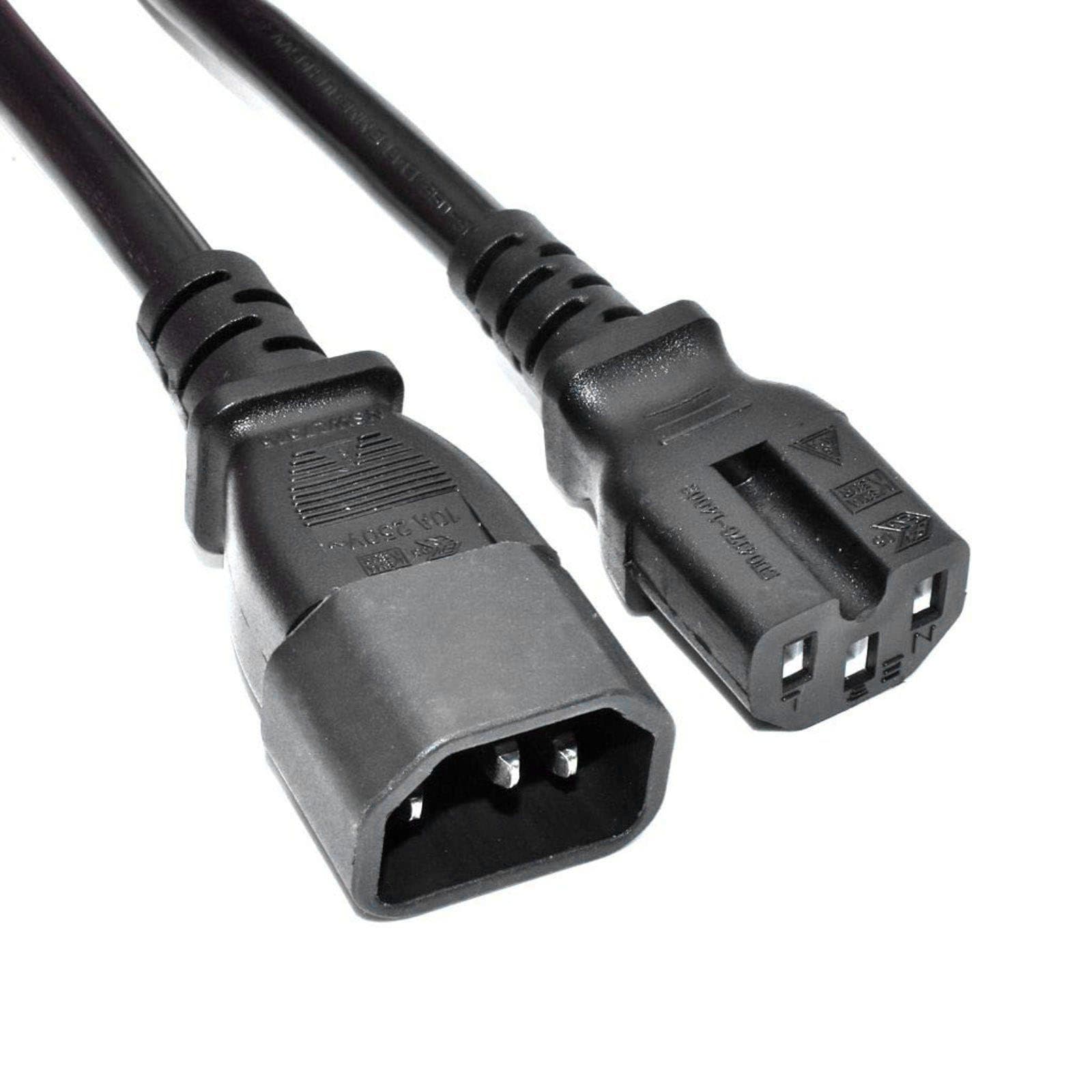 Serverio išplėstinės galios kabelis Agyga AK- UP-07 CU 3x1mm ² IEC C14 / IEC C15 3 m