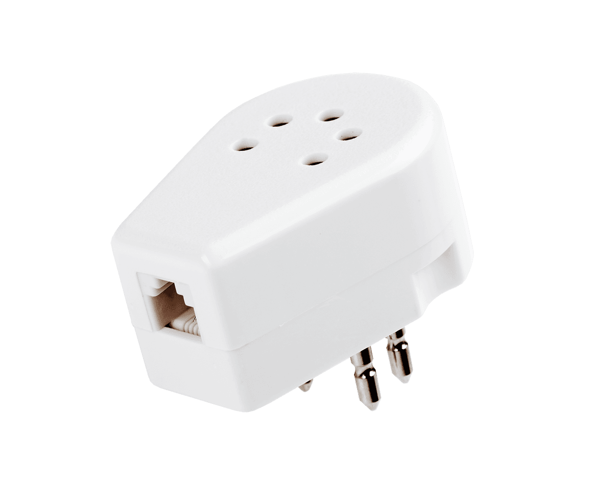 Belgų telefono kištukas adapteris - baltas