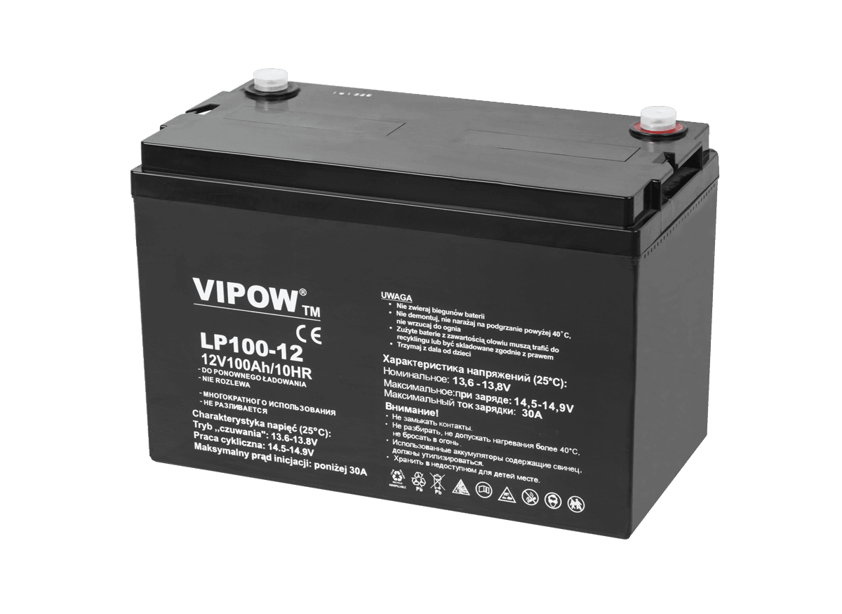 Akumulator żelowy VIPOW 12V 100Ah