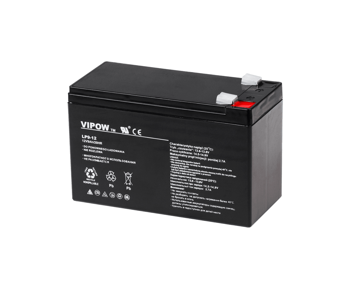 VIPOW 12V 9Ah gelis akumuliatorius