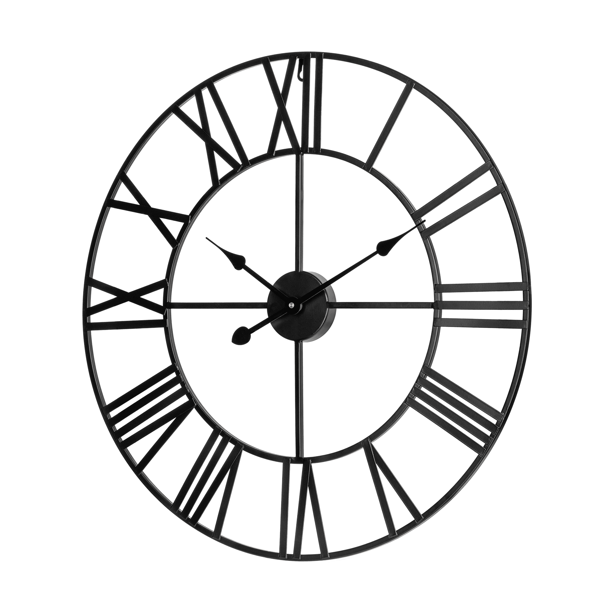Aliuminio didelis sieninis laikrodis 60 cm