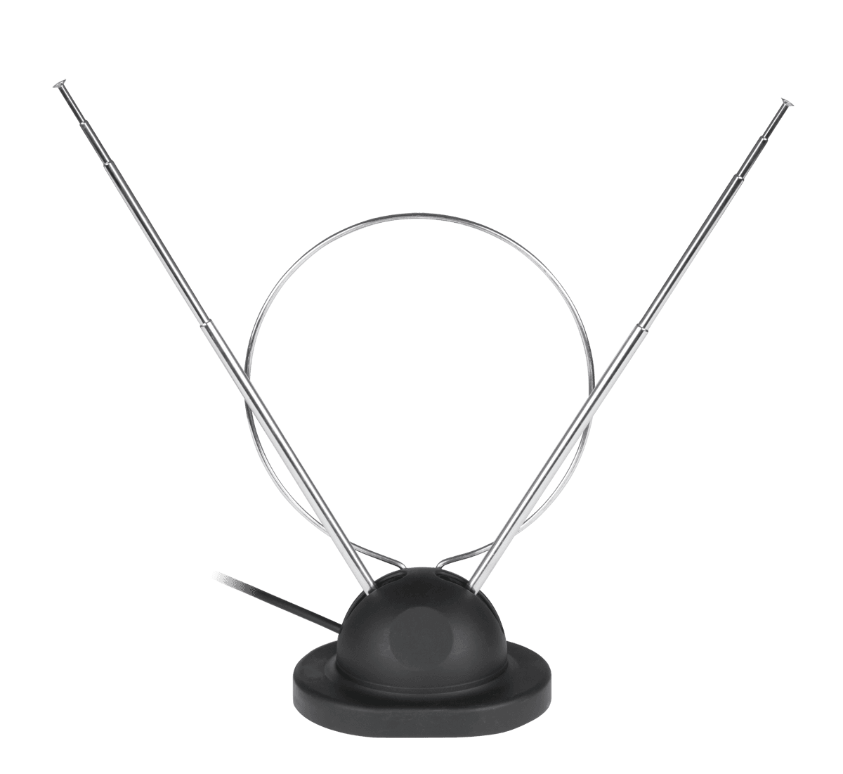 Antena pokojowa TV z kablem koncentrycznym z podstawką