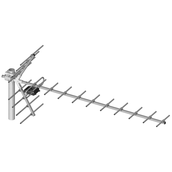 Kryptinės televizijos antenA 21- 60 & quot; Yaga & quot; 19- elementai sym. kampinis