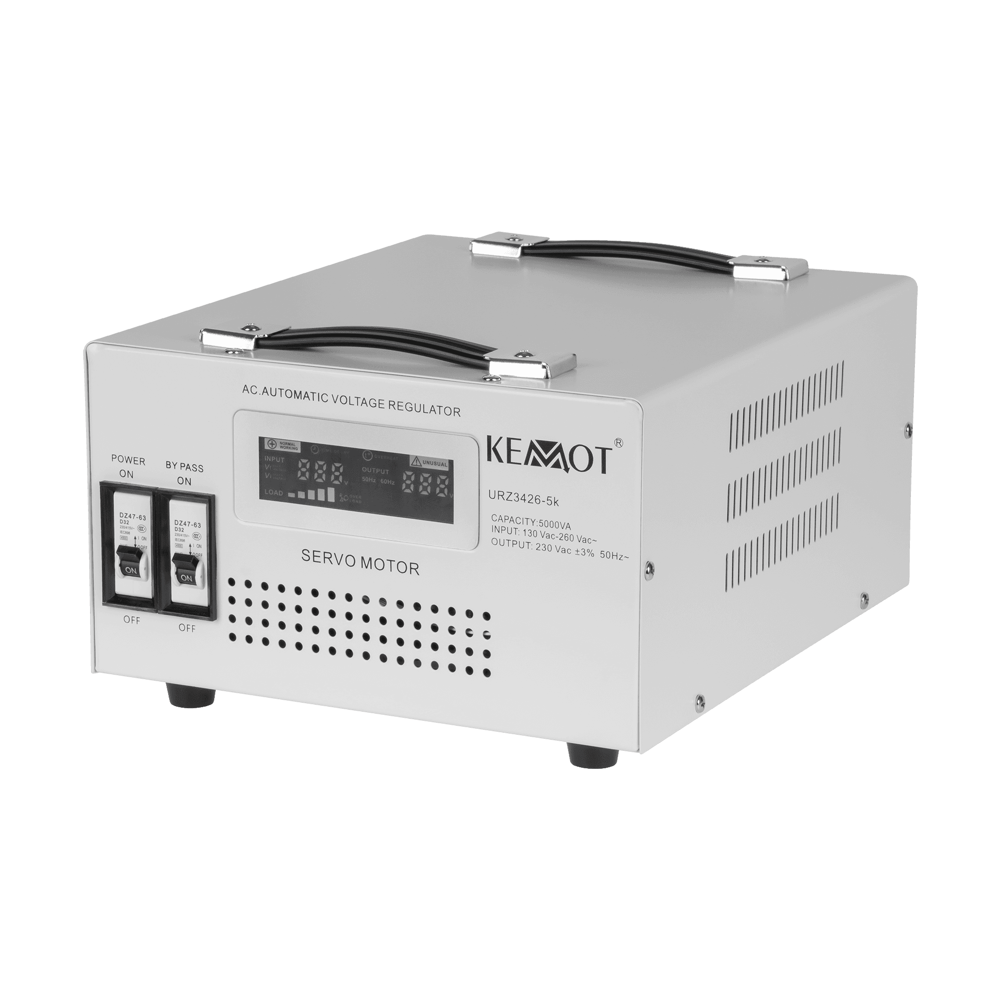 Automatinis įtampos stabilizatorius KEMOT MSOR-5000 (5000 VA, Servomotorinis)