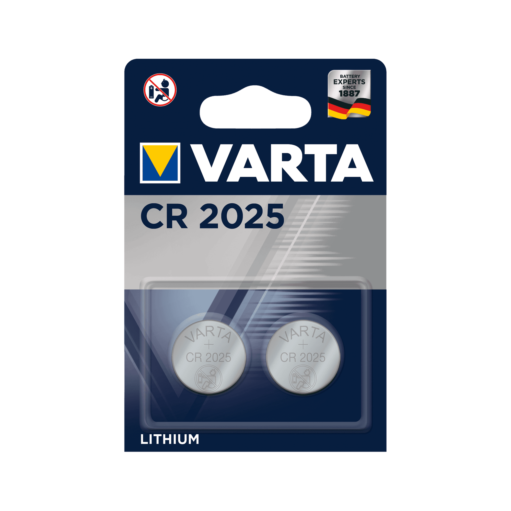 VARTA CR2025 2pc / Bl akumuliatorius.