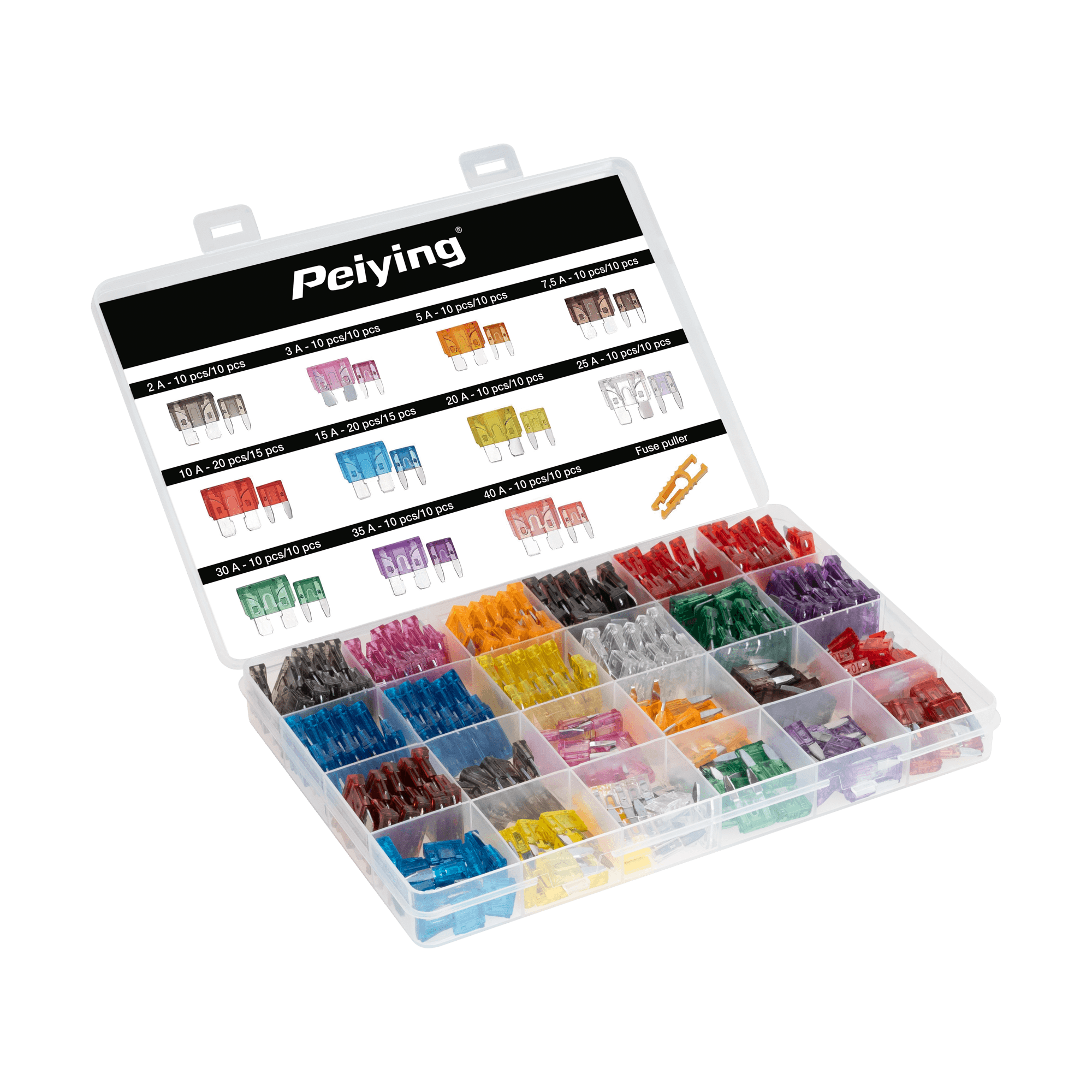 Automobilių saugiklių dėžutė 250 vnt.