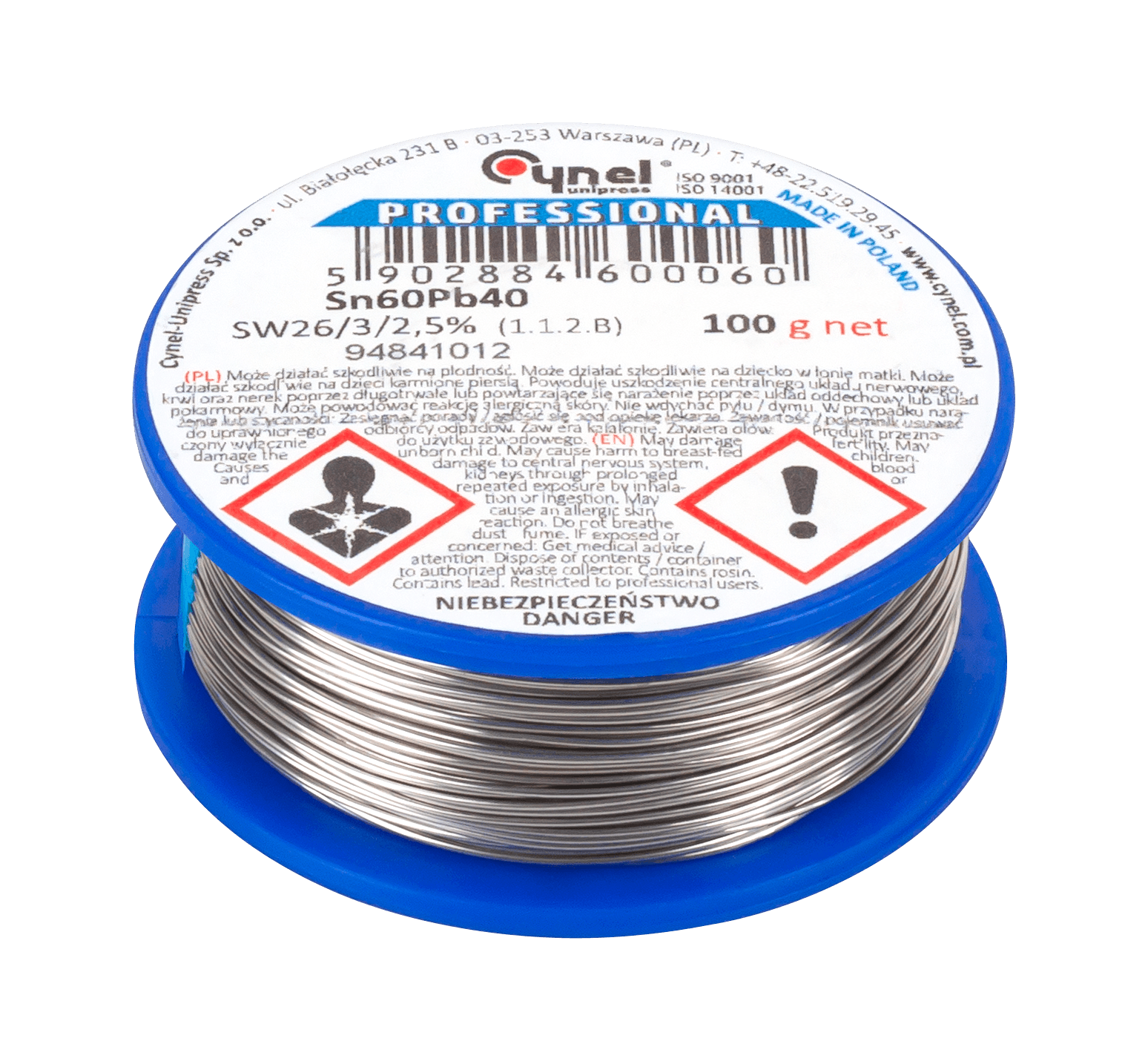 Cyna 1mm/100g Sn60Pb40 CYNEL