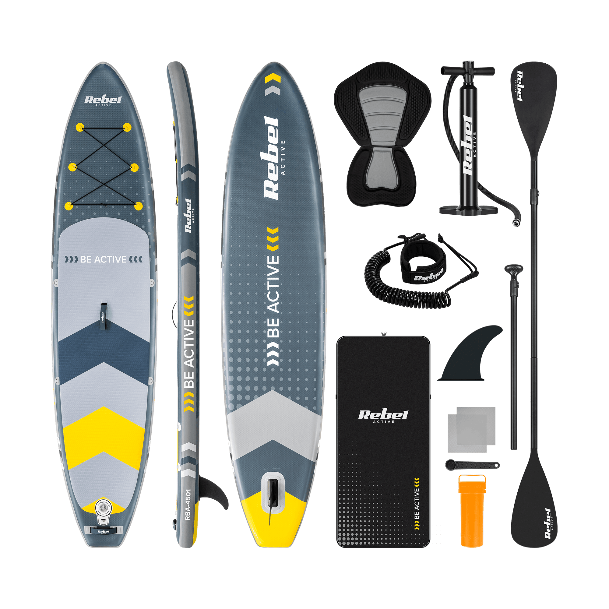 Deska SUP REBEL ACTIVE z siedziskiem 350x81x15, zestaw RBA4501