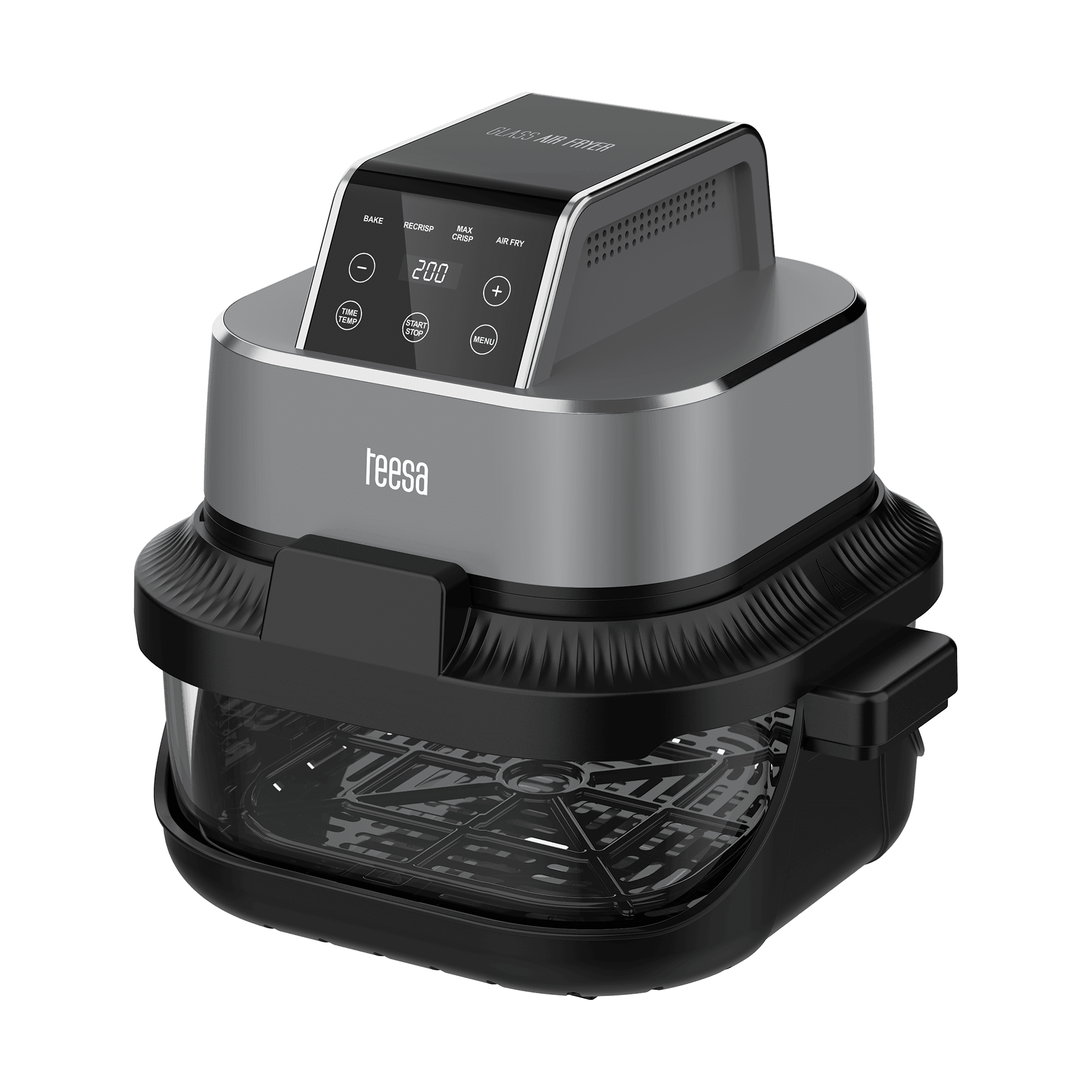 Frytkownica beztłuszczowa TEESA GLASS AIR FRYER 4L, 1,5 L, 1500W