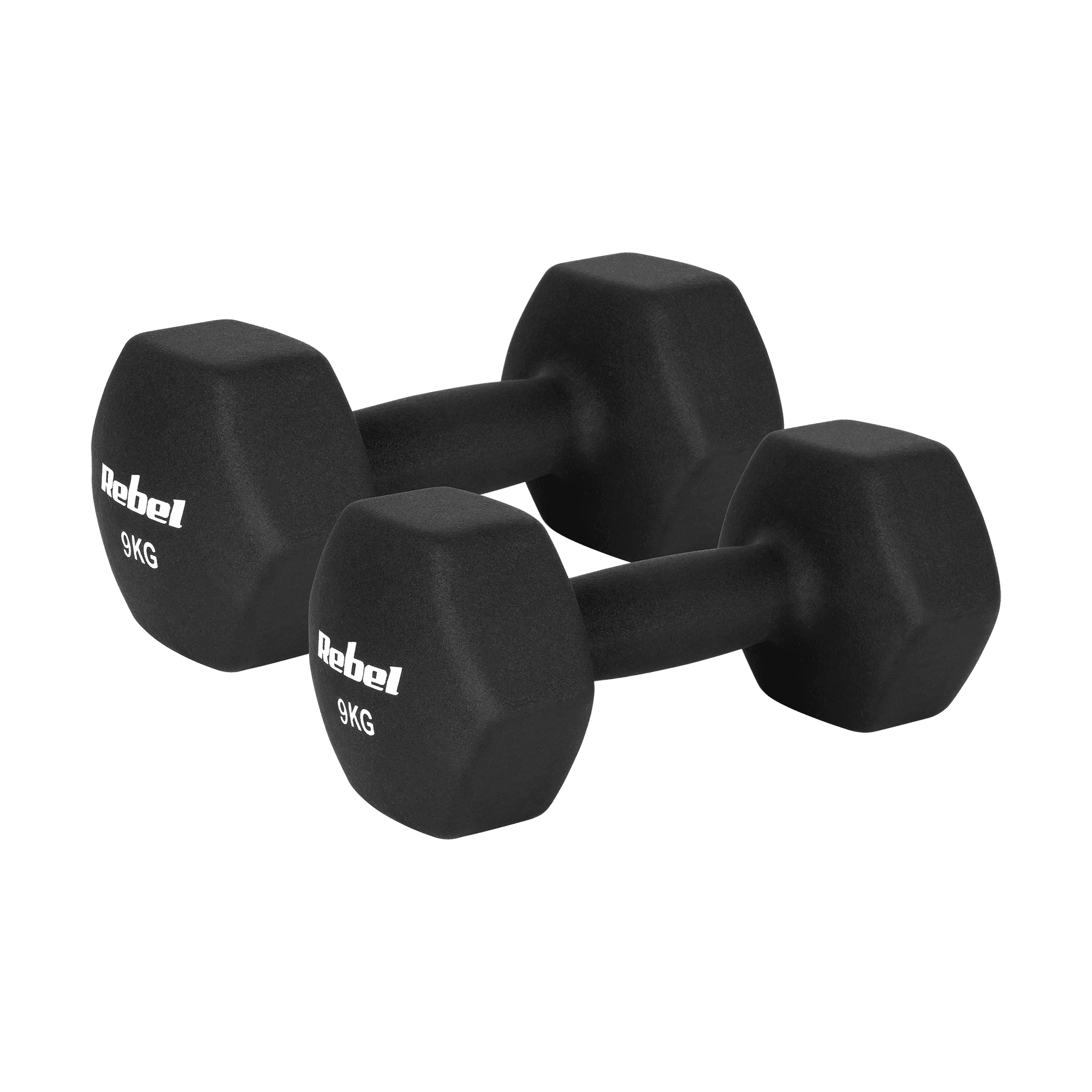Neropreno ketaus rutuliukai HEX 2x9kg, REBEL ACTIVE