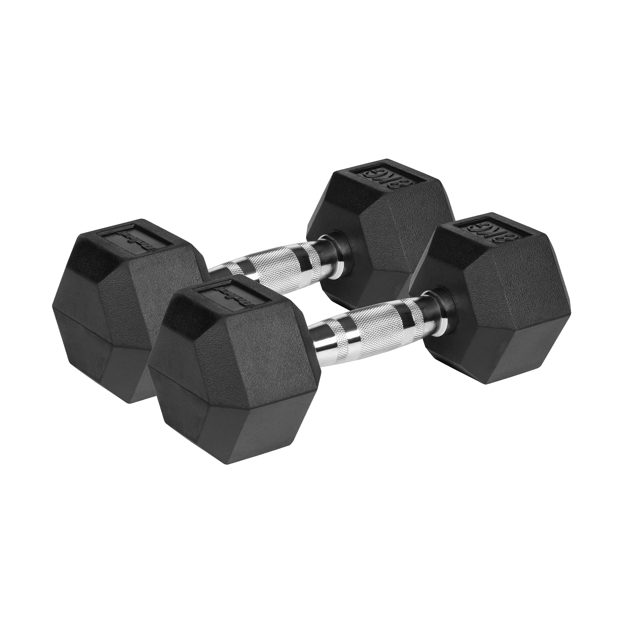 Cast geležies dumbbells rubrized HEX 2x8 kg RBEL ACTIVE