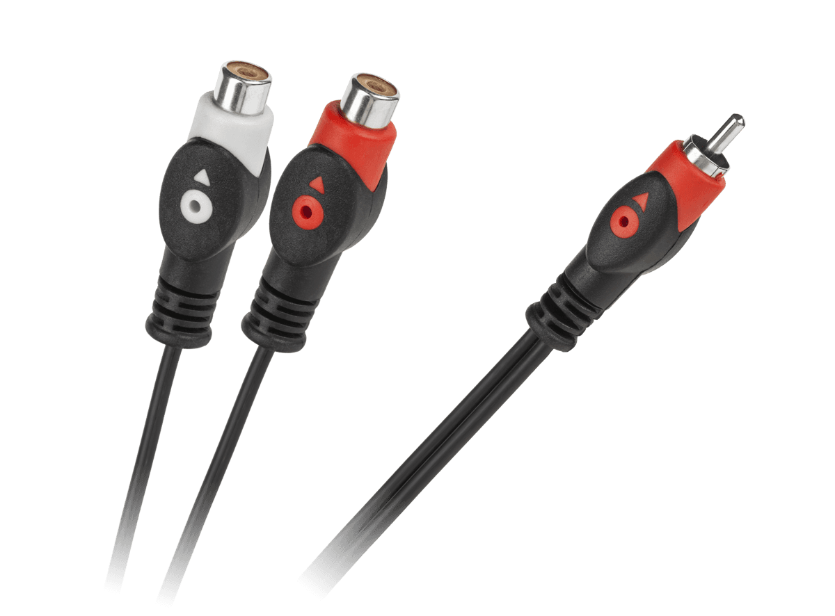Kabelis 1RCA plugin-2RCA lizdas 1.8m ašara
