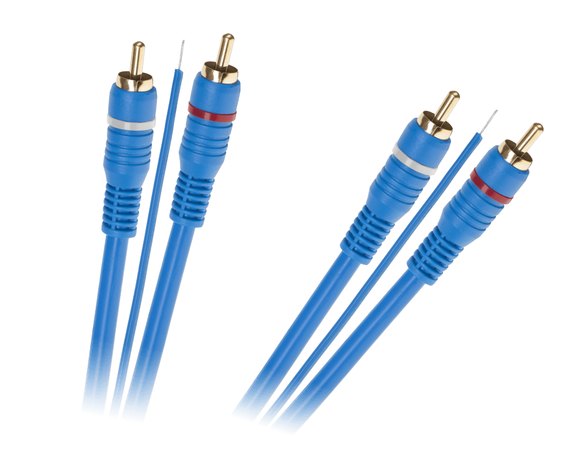 Kabel 2 x RCA - 2 x RCA + żyła 5m