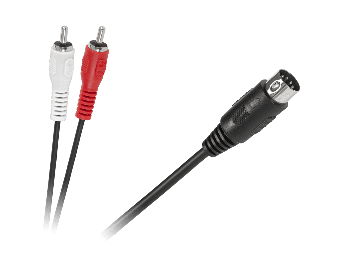 DIN-2 x RCA 1.2m kabelis