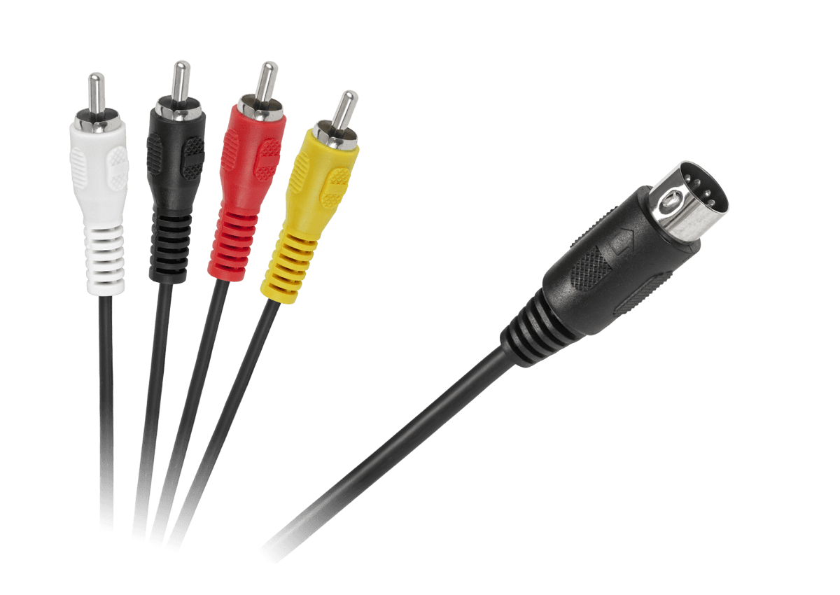 DIN-4 x RCA 1,8m kabelis