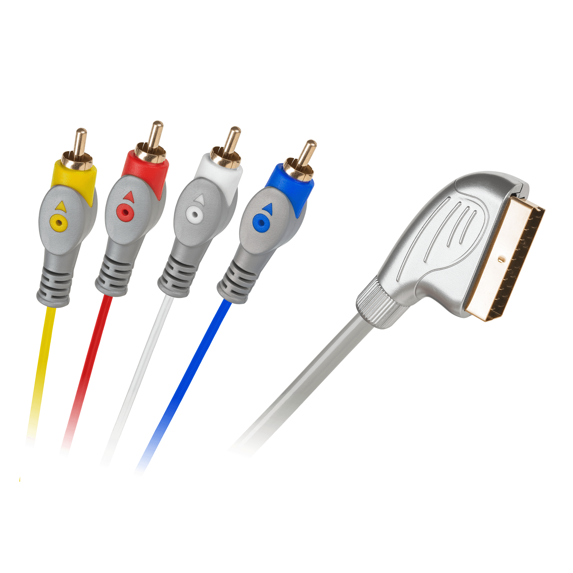 Kabel Euro-4RCA 1.5m łezka