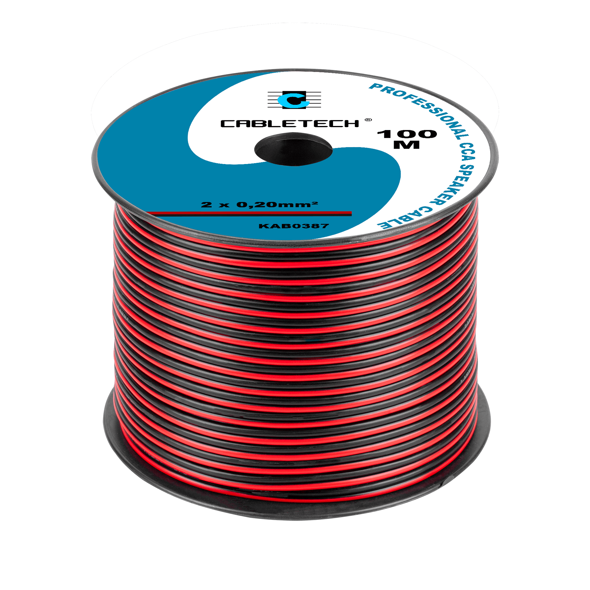 Kabel głośnikowy CCA 0.20mm czarno-czerwony