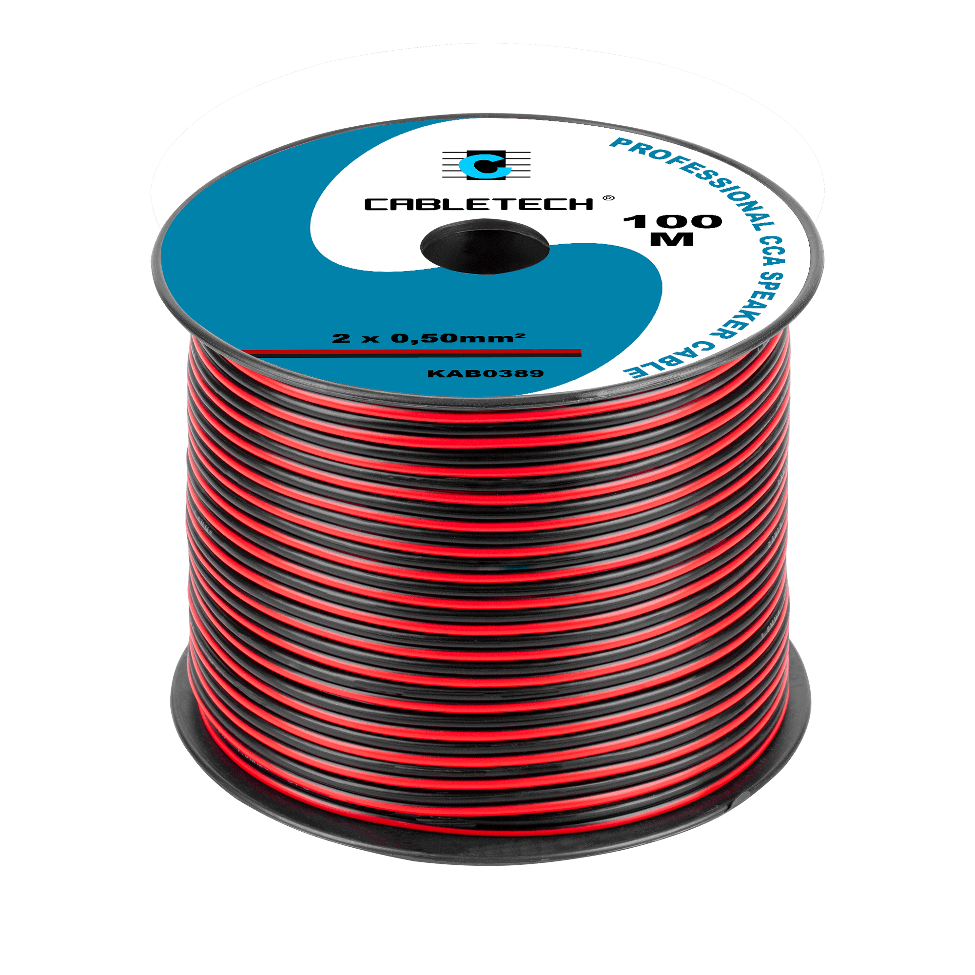 Kabel głośnikowy CCA 0.50mm czarno-czerwony