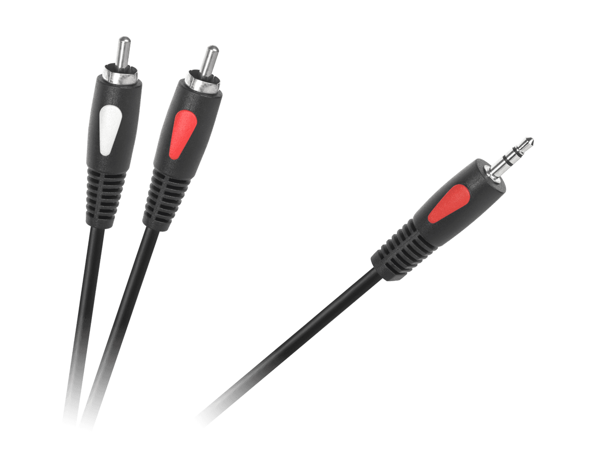 Kabel wtyk jack 3.5 - 2RCA 1.0m Cabletech Eco-Line