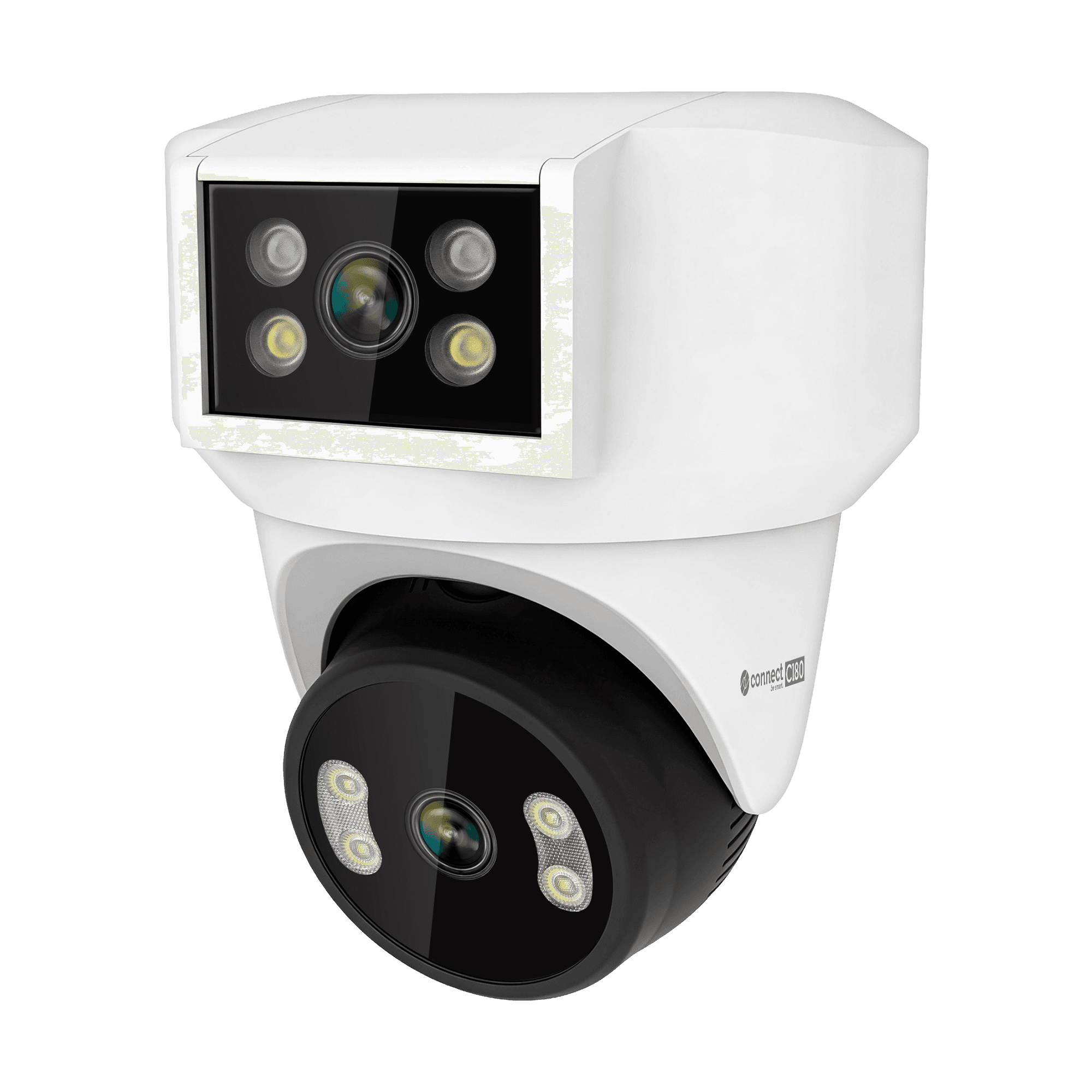 Kamera WiFi zewnętrzna Kruger&Matz Connect C180 2x Obiektyw PTZ 360° 2K Tuya Smart Life Kolor Nocą Audio AI