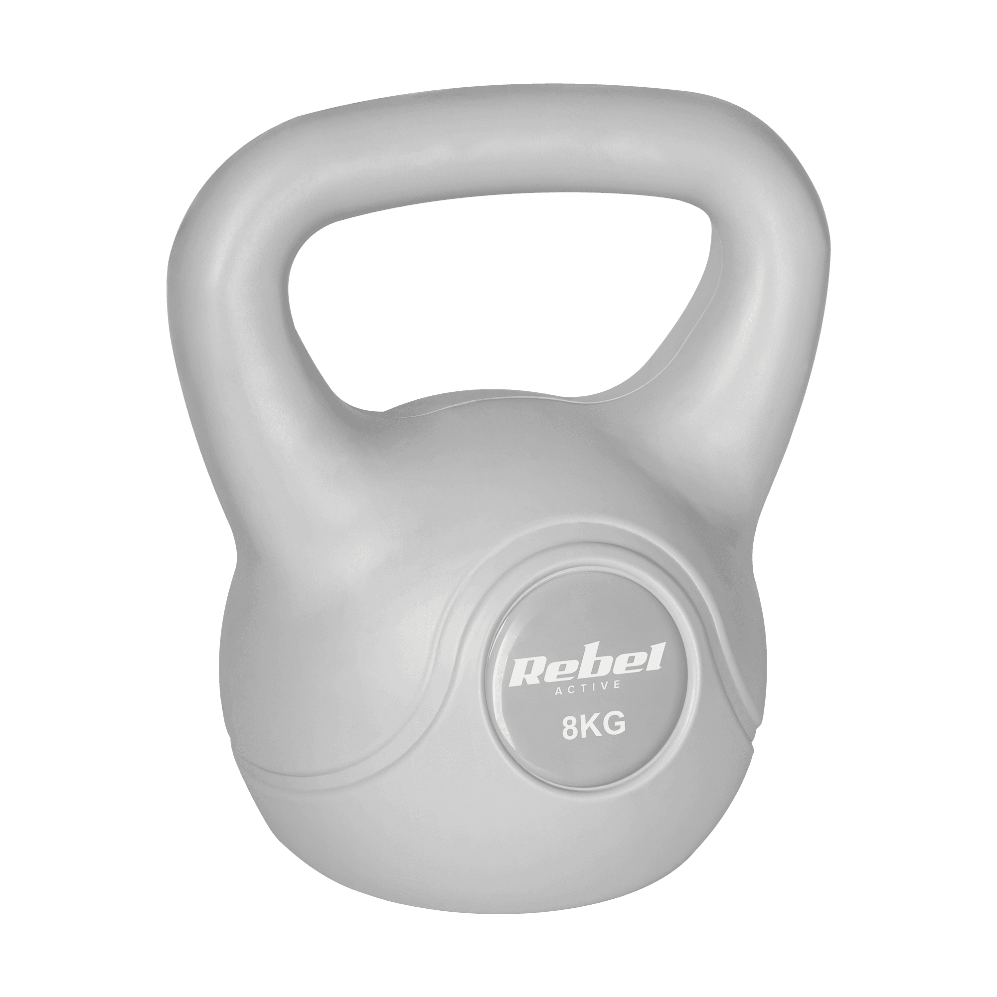 Kettlebell bitumiczny 8 kg szary REBEL ACTIVE