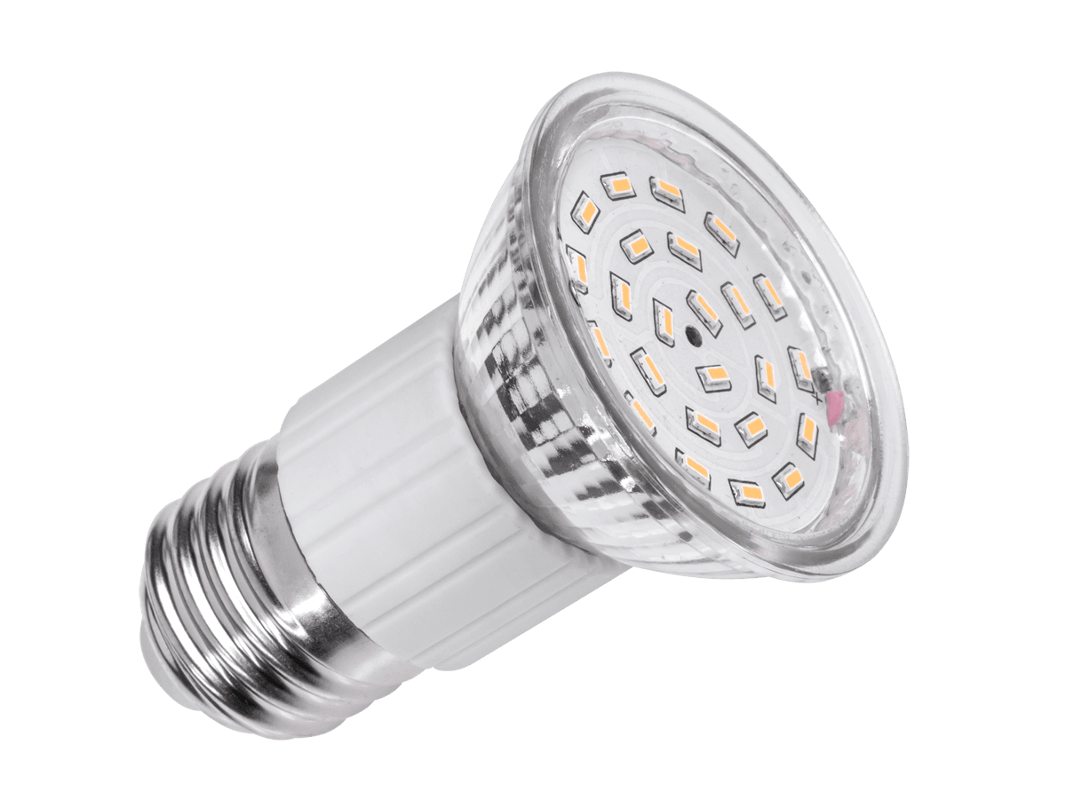 Lampa LED (24x3014 SMD) 4.5W, E27, 3000K, 230V (szklana obudowa)