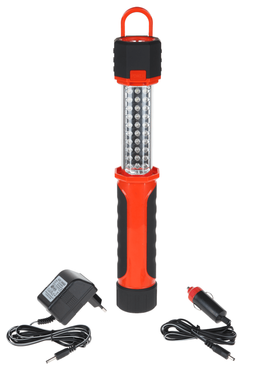 30 + 4 + 8 LED dirbtuvių lempa su tinklo ir automobilio įkrovikliu