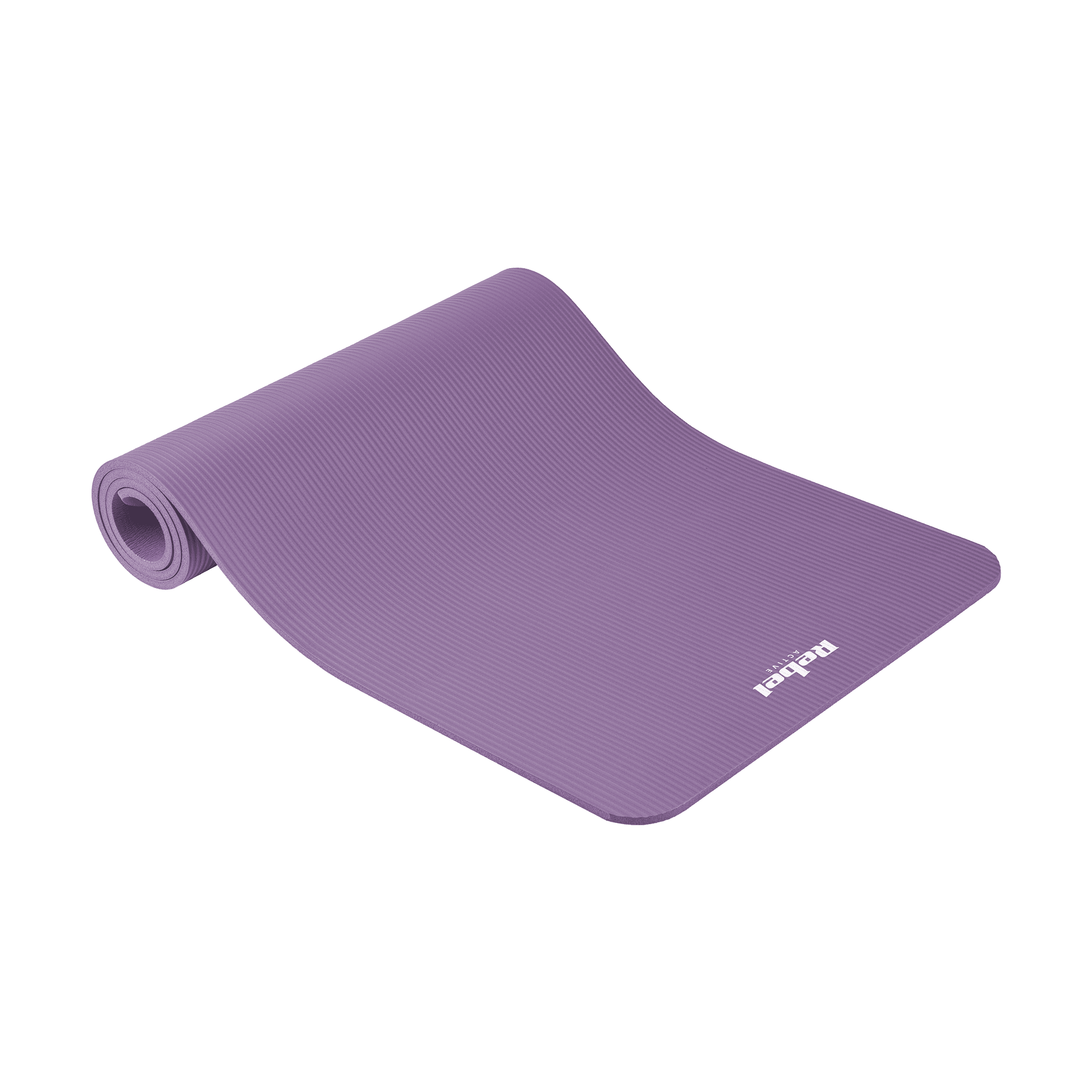 Gimnastikos kilimėlis jogos pratimams, Pilates, fitnesas, QQ0Q, storis QQ1Q, NBR medžiaga, violetinė, RUBEL ACTIVE