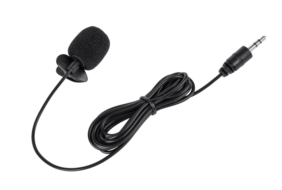 Mikrofon z klipem na kablu jack 3,5mm 2m
