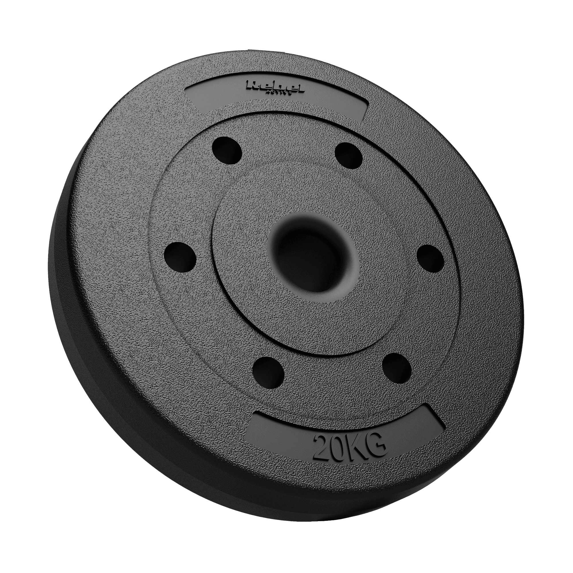 Olimpinė bituminė apkrova 20kg, skylė 51mm, REBEL ACTIVE